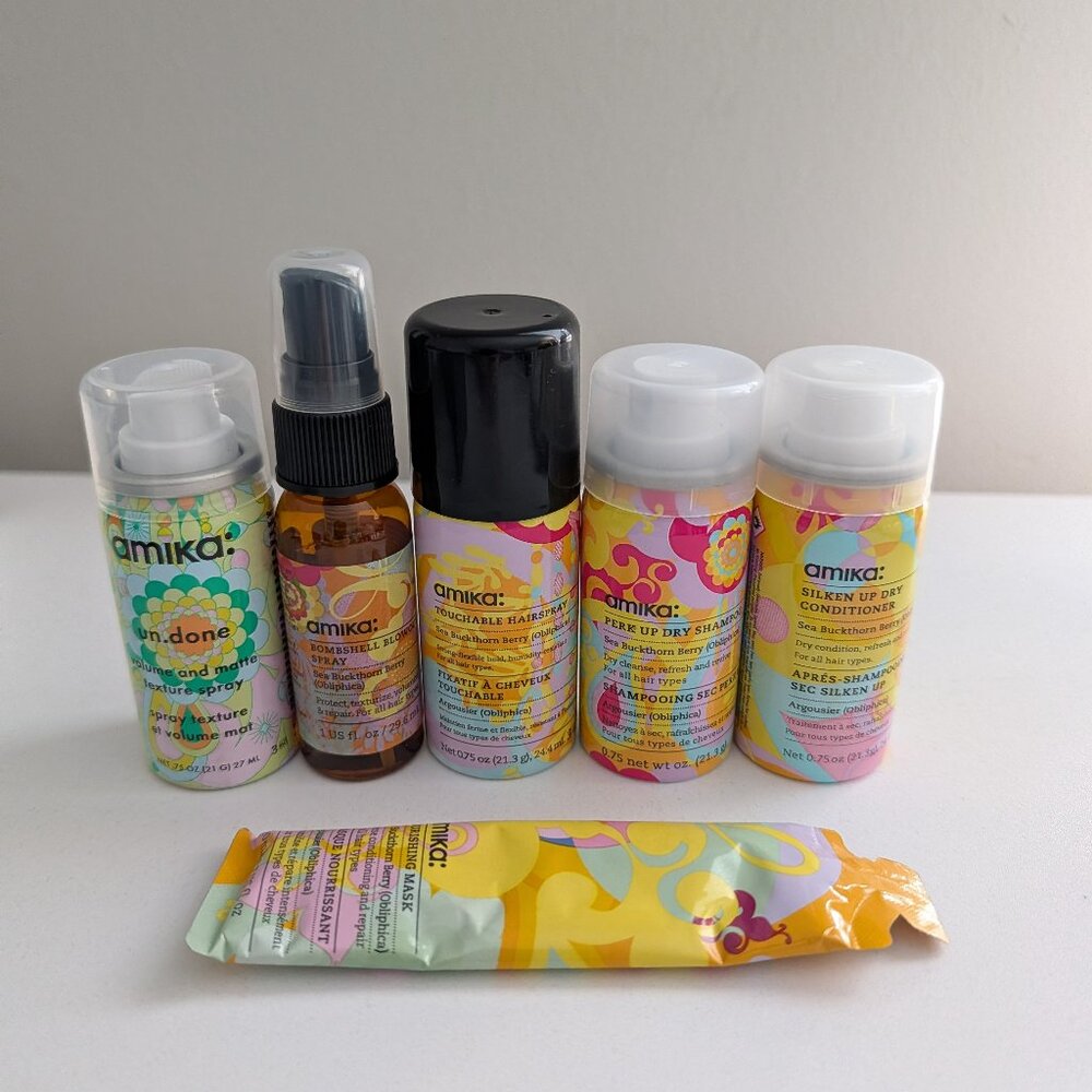 Amika Sephora Beauty Insider Set Conditioner Shampoo Mask Plus Texture Spray New - Picture 2 of 8